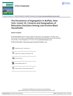 The Persistence of Segregation in Buffalo, New York: Comer VS