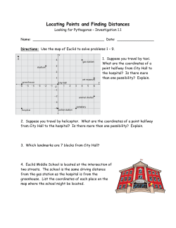 Locating Points and Finding Distances