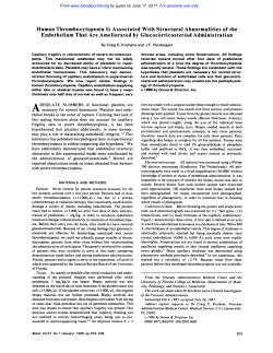 Human Thrombocytopenia Is Associated With