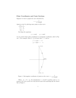 Polar Coordinates and Conic Sections