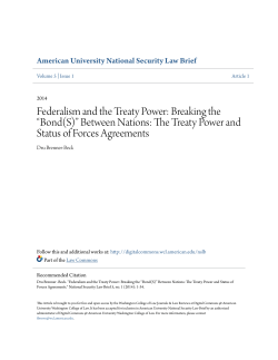 Federalism and the Treaty Power - Digital Commons @ American