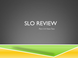SLO Review