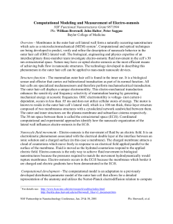 Computational Modeling and Measurement of Electro