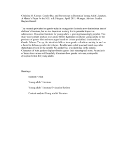 Christina M. Kimsey. Gender Bias and Stereotypes in Dystopian