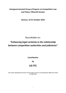 Contribution by US FTC