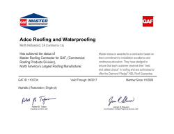 Master Roofing Contractor for GAF since 2009.