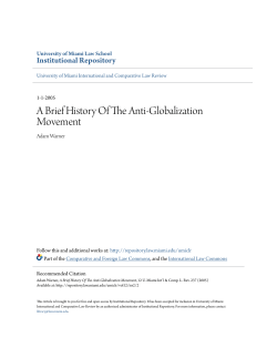 A Brief History Of The Anti-Globalization Movement