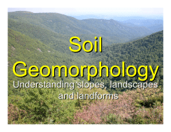 Understanding slopes, landscapes and landforms