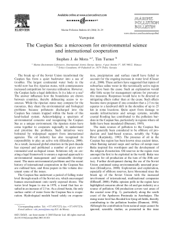 The Caspian Sea: a microcosm for environmental science