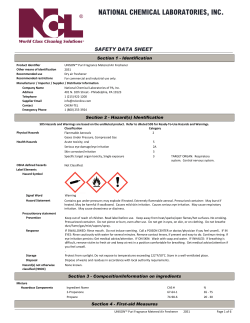 PURI Metered AF SDS English - National Chemical Laboratories