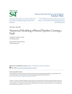 Numerical Modeling of Buried Pipeline Crossing a Fault
