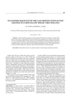 nucleotide sequences of the coat protein genes of two