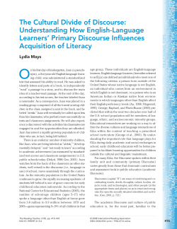 The Cultural Divide of Discourse: Understanding How English