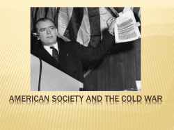 American Society and the Cold War