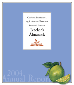 California Foundation for Agriculture in the Classroom 2004