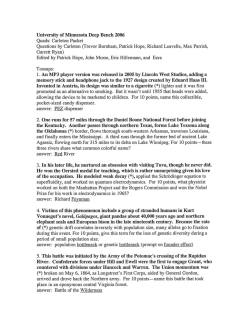 Carleton Quads - Collegiate Quiz Bowl Packet