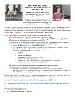 MERIT BADGE SKILL CENTER Citizenship in the Nation, St. Louis