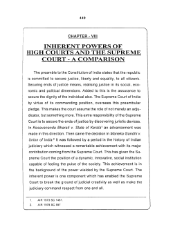 Inherent Powers of the High Court under Section 482 of the Code of