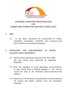 SOP for Library - The NorthCap University