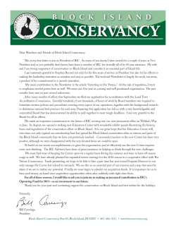 2013 Newsletter - Block Island Conservancy