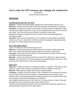 How to make the LOTE classroom more engaging