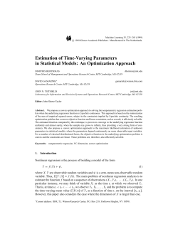 Estimation of Time-Varying Parameters in Statistical Models