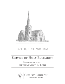 CHRiST CHURCH SERviCE OF HOLy EUCHARiST