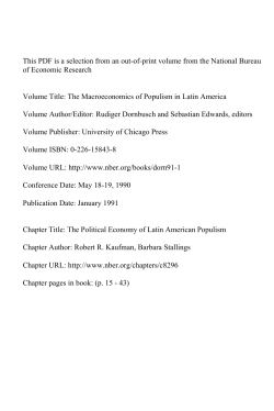 The Political Economy of Latin American Populism