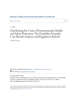 Distributing the Costs of Environmental, Health, and Safety Protection