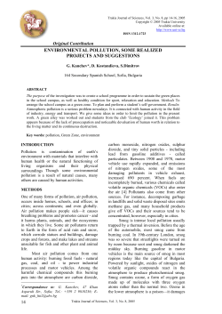 environmental pollution, some realized projects and suggestions