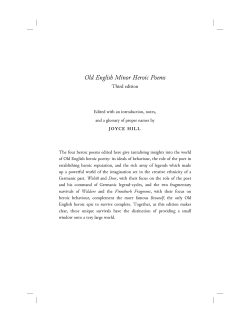 Old English Minor Heroic Poems