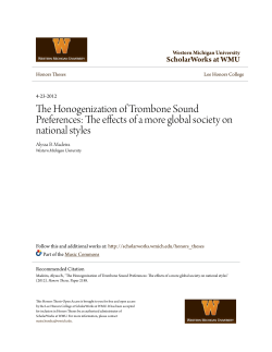 The Honogenization of Trombone Sound Preferences: The effects of