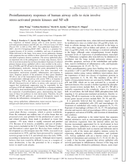 Proinflammatory responses of human airway cells to ricin involve