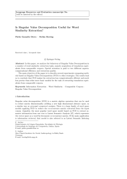 Is Singular Value Decomposition Useful for Word Similarity