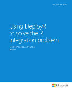 Using DeployR to solve the R integration problem