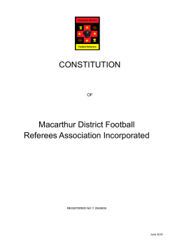 MDFRA Constitution