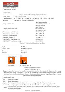 Material Safety Data Sheet Lead(ii,iv) oxide, red 98% MSDS