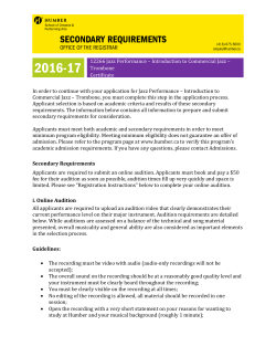 2016-17 12266 Jazz Performance &ndash; Introduction to Commercial