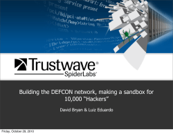 Building the DEFCON network, making a sandbox for 10,000