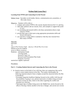 Perilous Fight Lesson Plan 1 Learning from WWII