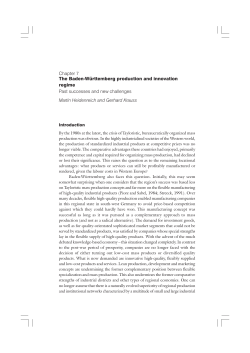 Chapter 7 The Baden-W&uuml;rttemberg production and innovation