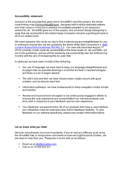 Accessibility statement Inclusion is the principle that gave rise to