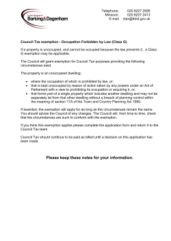 Occupation Forbidden by Law - London Borough of Barking and