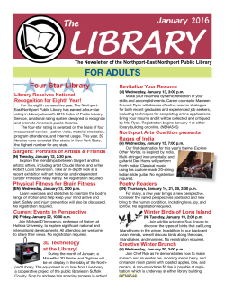 January Newsletter - Northport-East Northport Public Library