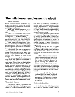 The inflation-unemployment tradeoff