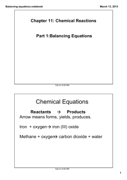 Balancing equations.notebook
