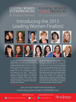Introducing the 2015 Leading Women Finalists!