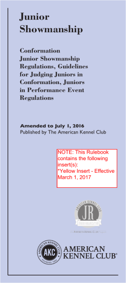 Junior Showmanship - American Kennel Club