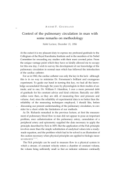 Andr&eacute; F. Cournand - Nobel Lecture