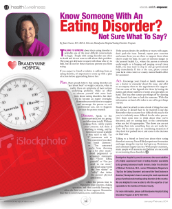 Know Someone With An - Eating Disorders Program at Brandywine
